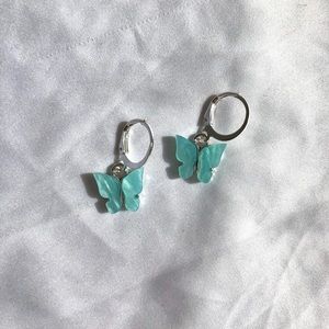 Oceanic Blue Butterfly Earrings